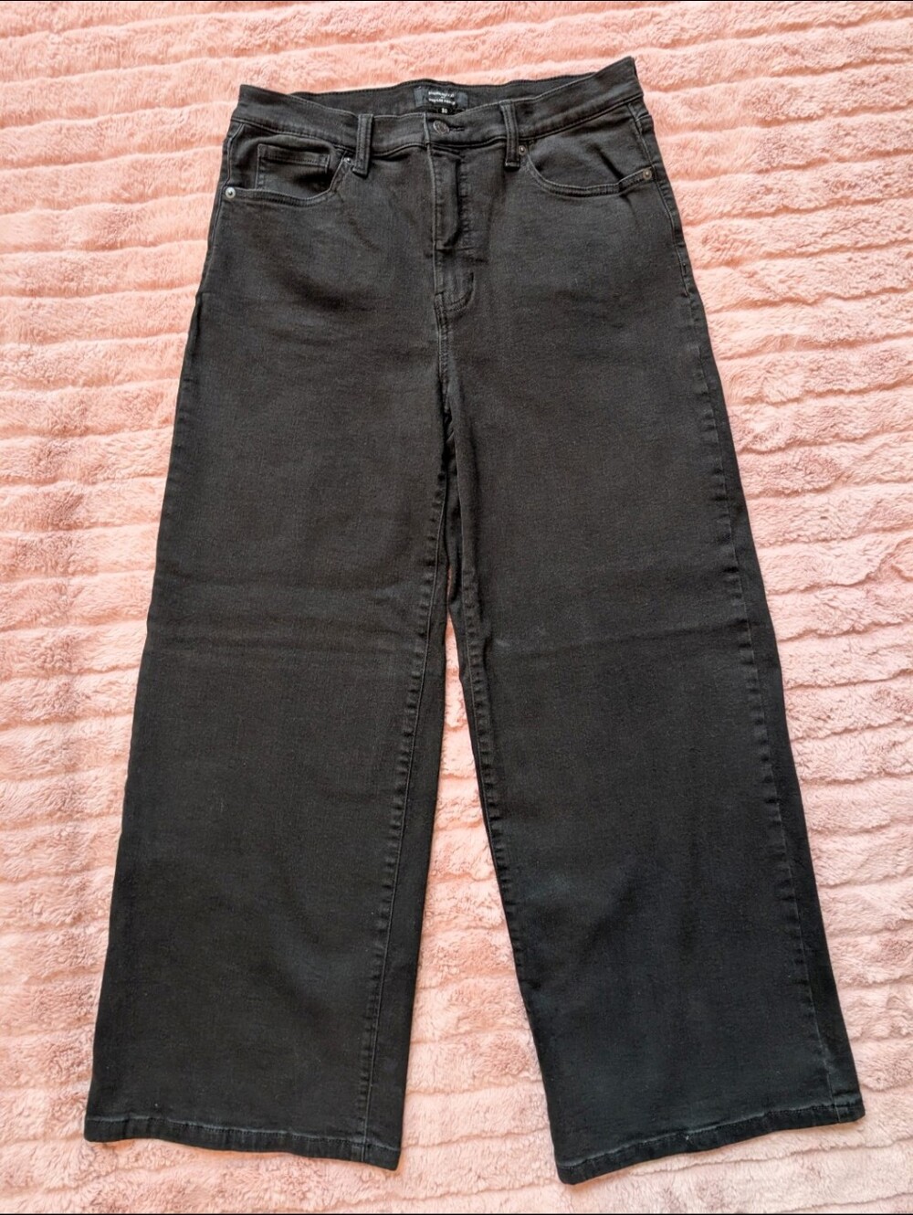 Banana Republic Women's Wide Leg Black Jeans High Rise Size 30